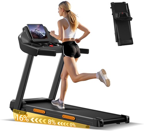 Folding treadmill with - with, 16%