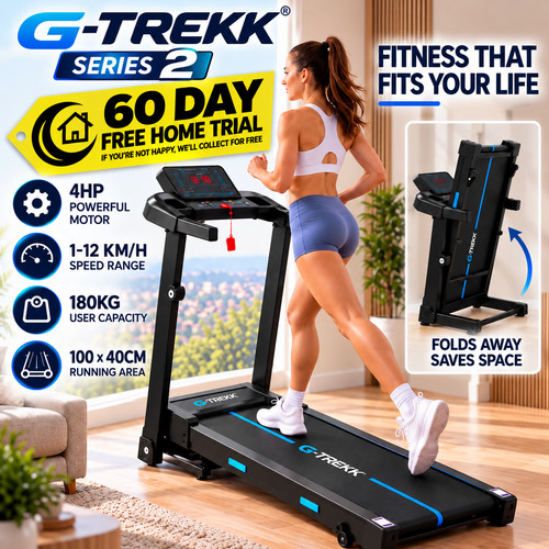 Trekk 4hp treadmill 180kg - treadmill, 8%