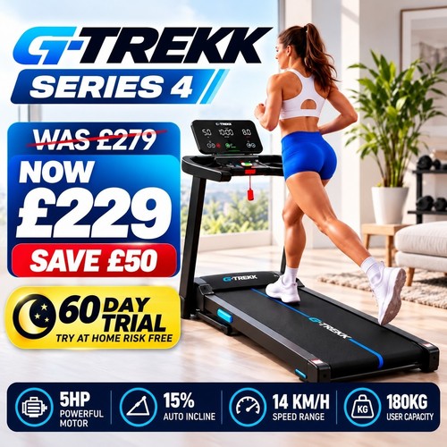 Trekk 5hp treadmill auto - 15%,