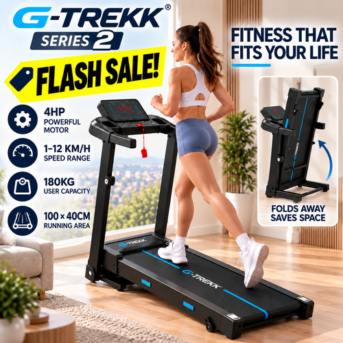 Trekk 4hp treadmill 180kg - 4hp,