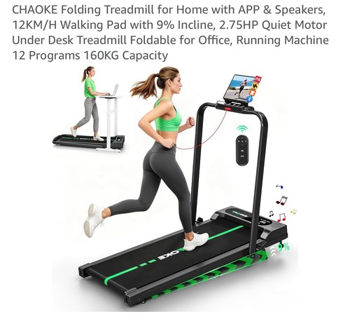 Chaoke folding treadmill - folding,